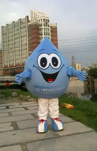 Water Drops Mascot Costume Cartoon Cosplay Costume Doll Activity Show Water Resources Environmental Protection  Purim Mask Party