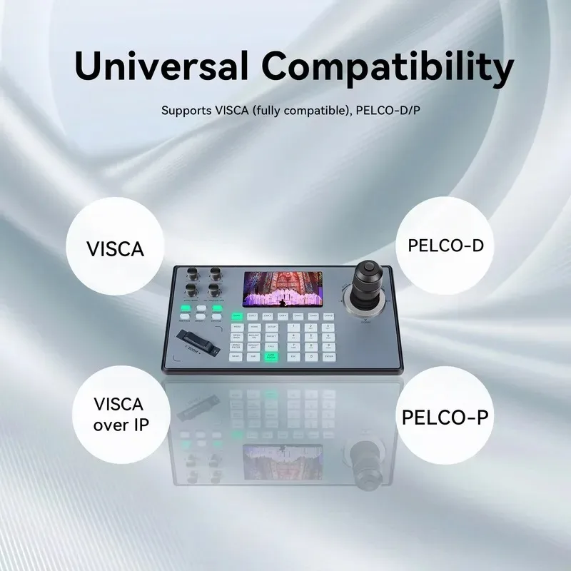 Hot Sale TEVO-KB200PRO IP Poe Ndi Ptz Cameras Joystick Keyboard Controller Ptz Camera Control With Tally Light