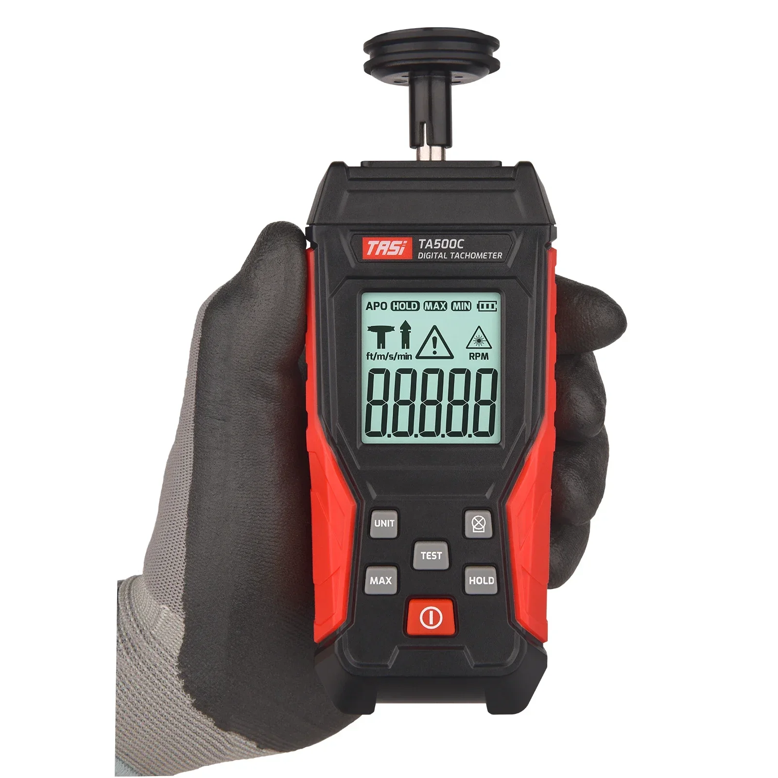 TASI TA500A/B/C Tachometer Contact&Non-contact Digital Tachometer Laser Photo Tachometer High Accuracy Max 100000 RPM Tachometer