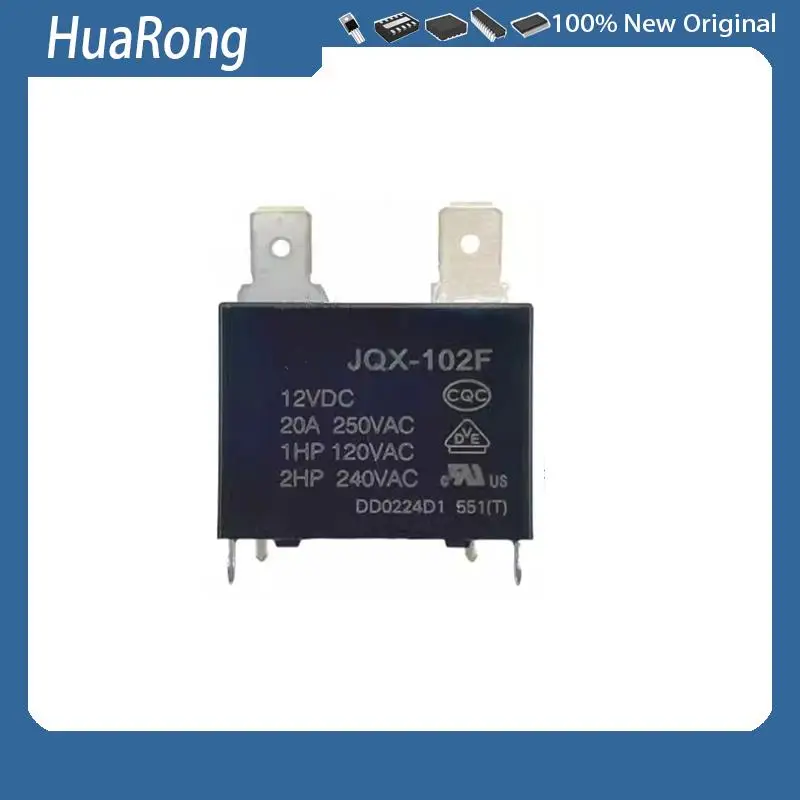 

5Pcs/Lot JQX-102F HF102F-T 12VDC 20A 4PIN