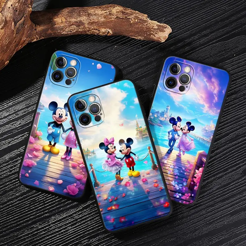 

Minnie Mickey Mouse Love Case For iPhone 17 16 15 14 13 12 11 Pro Max Plus Back Cover For iPhone 17 Pro 17E Air 16e Soft Funda