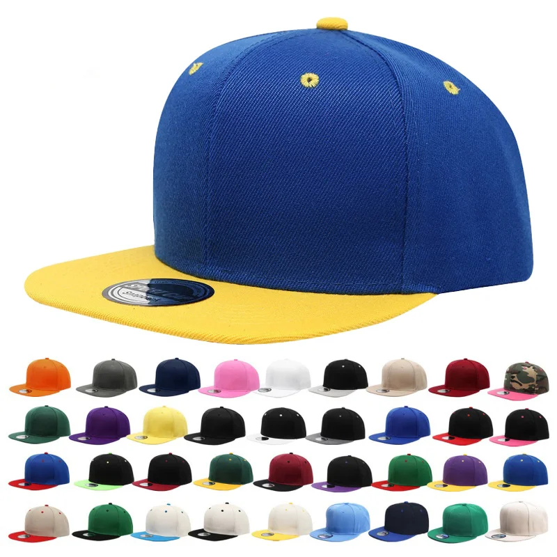 New Hot Sale Cap Plain Snapback Hat High Quality Adult Hip Hop Baseball Cap Men Women Outdoor Leisure Color-blocked Baseball Hat