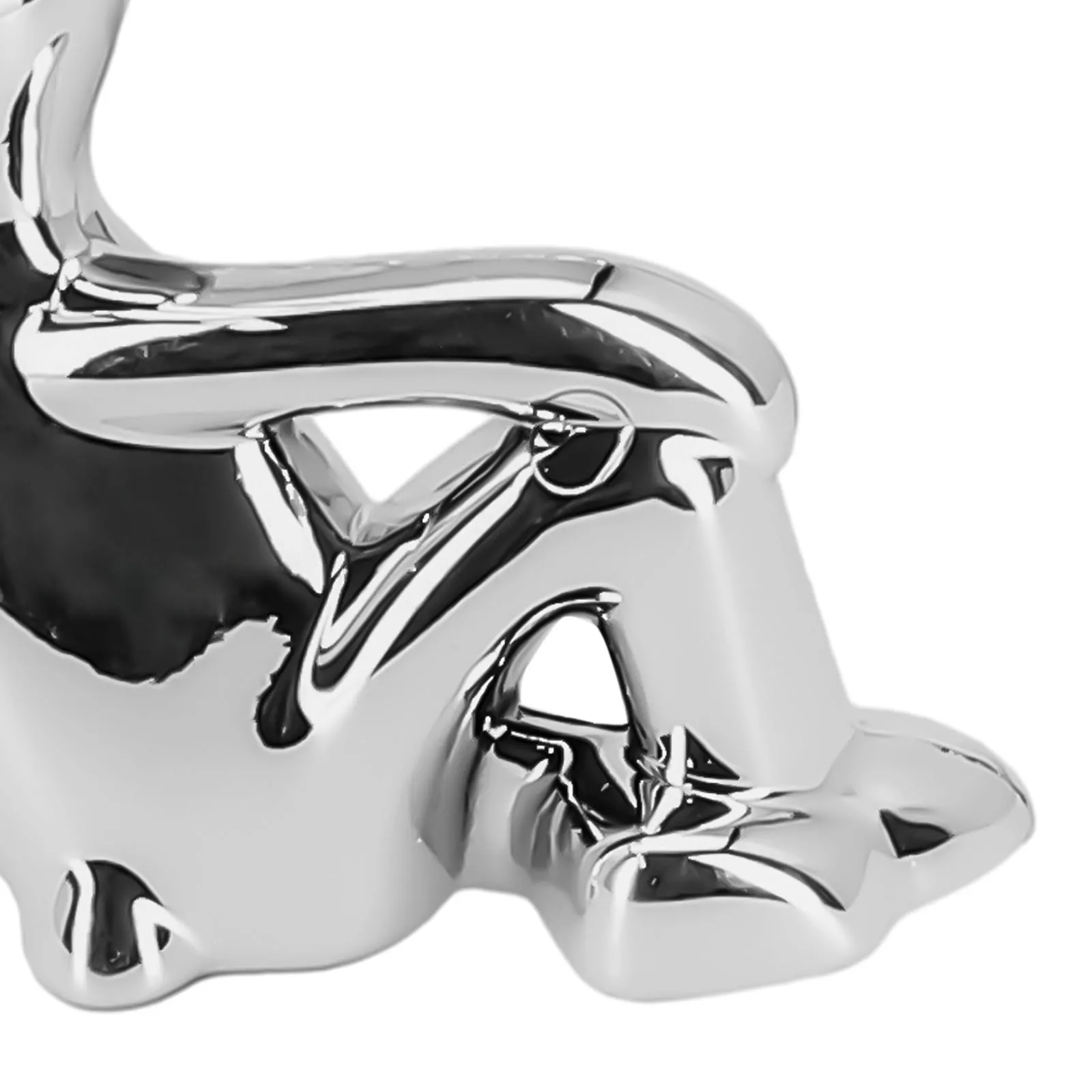 Silver Cartoon  Animal Long-eared Rabbit Ornament Car  Inner Center  Console  Decoration   Personality Accessories For Car Table