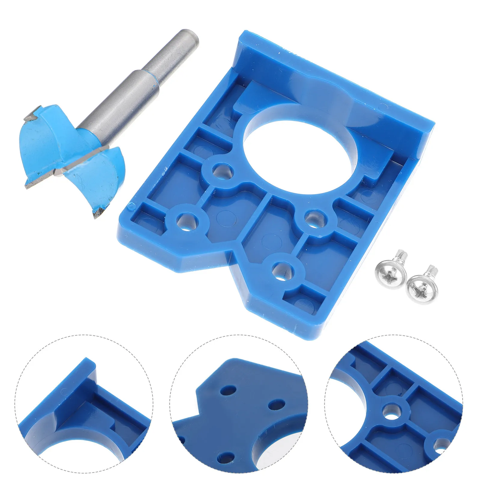 1Set Alloy Hinge Locator Precision Drilling Positioning Plate for Cabinet Door Installation Woodworking Hinge Positioning Tools