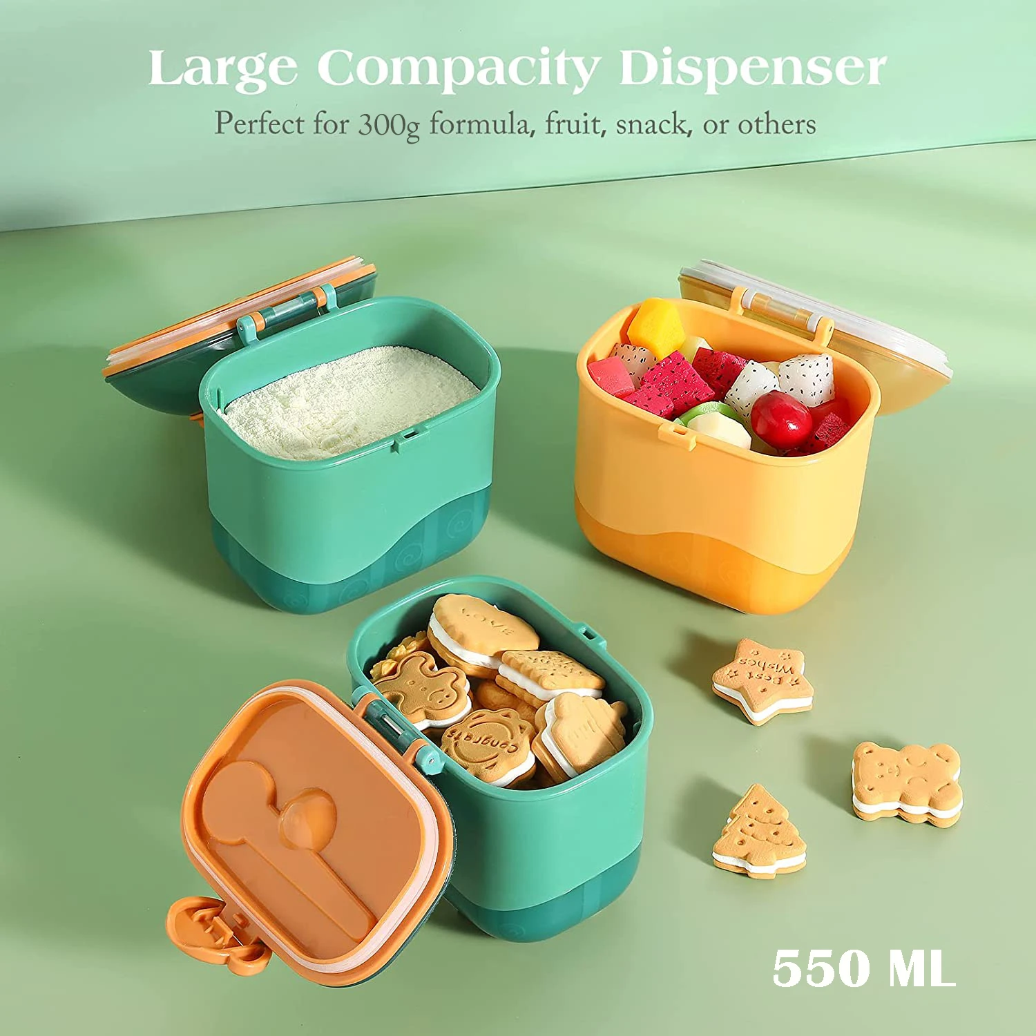 Baby Portable Formula Dispenser/Container on the go Milk Powder Formula Container for travel