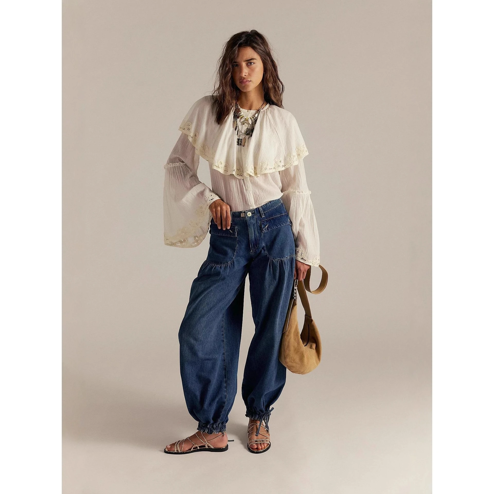Loose Vintage Women's Jeans Mid-Waist No Stretch Cuffed Straight Leg Denim Pants Casual Comfortable Female Fashion