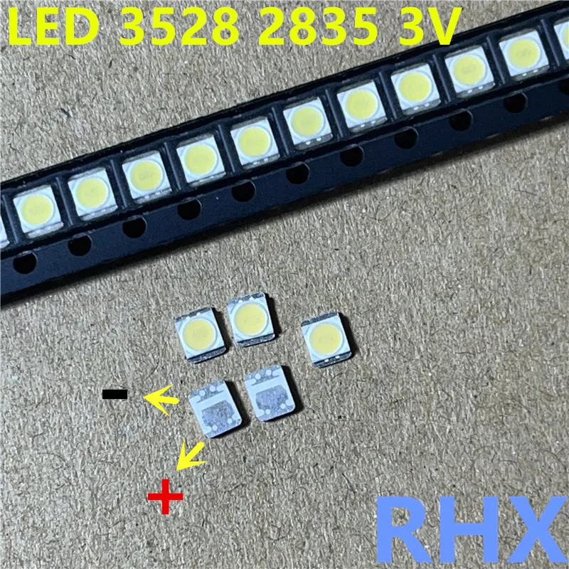 

500 шт для LG Innotek SMD светодиодный 3528 2835 3V 100LM 1W холодный белый для подсветки телевизора/ЖК-дисплея