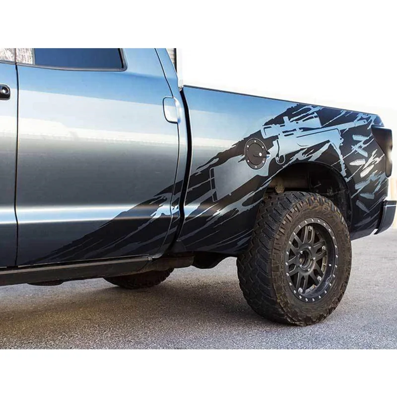 Car stickers FOR Toyota Tundra 4X4 bed side GUN splash Graphic decals fits models 2007- 2026