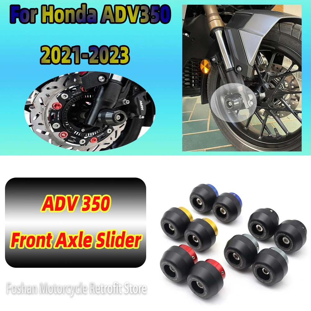 For Honda ADV350 350ADV Adv 350 Front Wheel Axle Anti Drop Ball Accessories 2021 2022 2023 Parts 350 Adv Front Axle Slider