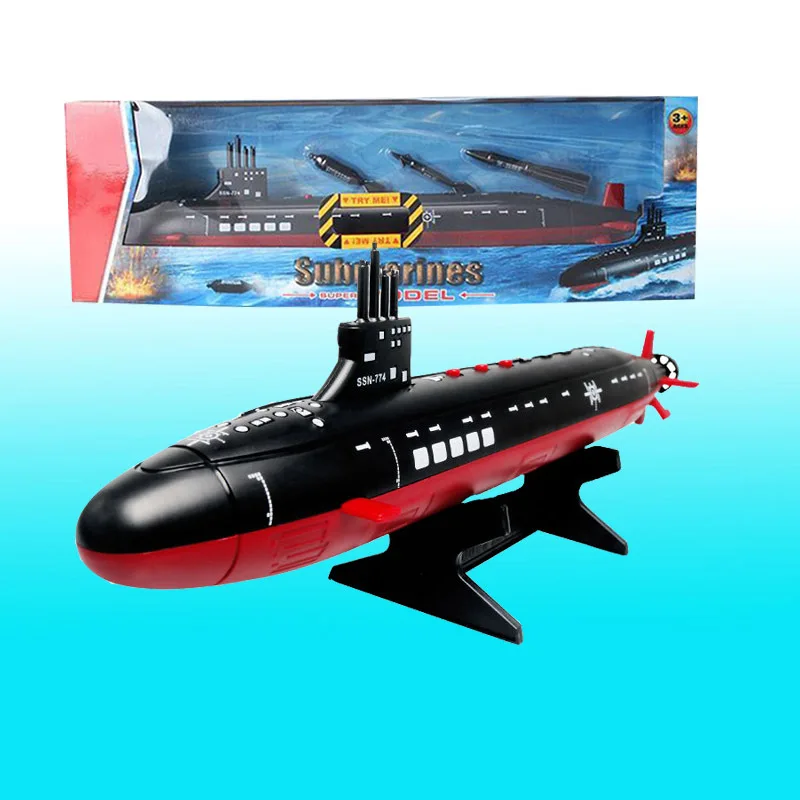 Regalo divertente per auto giocattolo kawaii-43 cm Giocattolo modello sottomarino Navy Wave, roba fresca ornamento modello militare, giocattoli per bambini da 2 a 4 anni