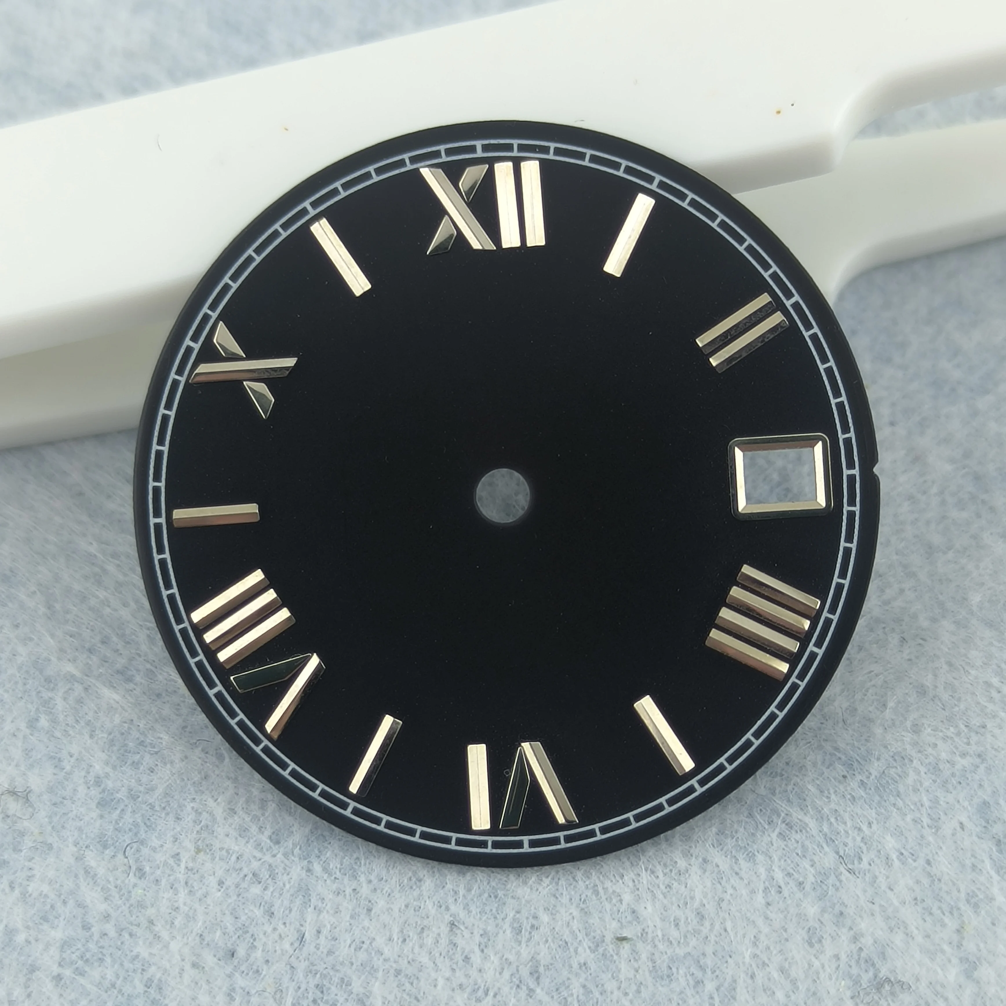 28.5mm Roman numerals dial no luminous gold Black white wine red green blue suitable for NH35 NH36 movement watch face accessori