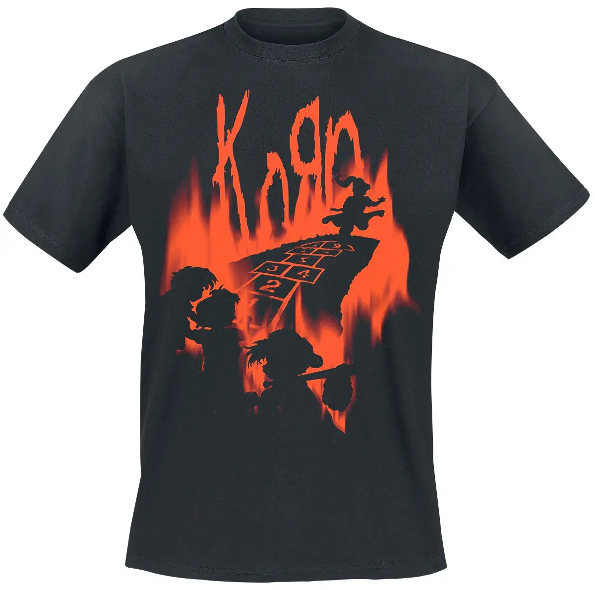 

Hopscotch Flame _ Korn T-Shirt Peripheral Pattern Printing Summer Luxury Brand Cotton Men's and Women's T-shirt Short Sleeve