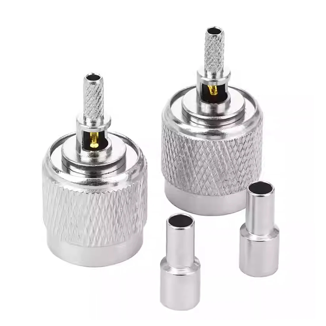 TNC Male Plug RF Coax Connector Crimp for RG316 RG174 Cable New Straight Nickelated