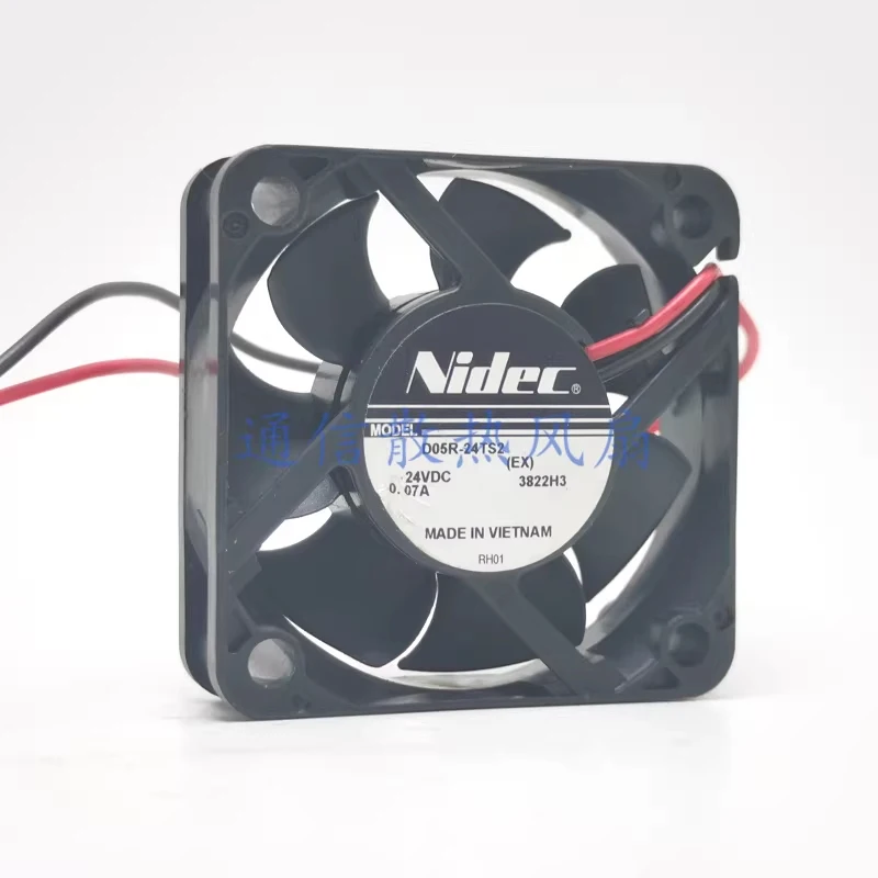 HTS  For  Nidec D05R-24TS2 5015 DC 24V 0.07A 5cm 2-wire cooling fan 1PCS