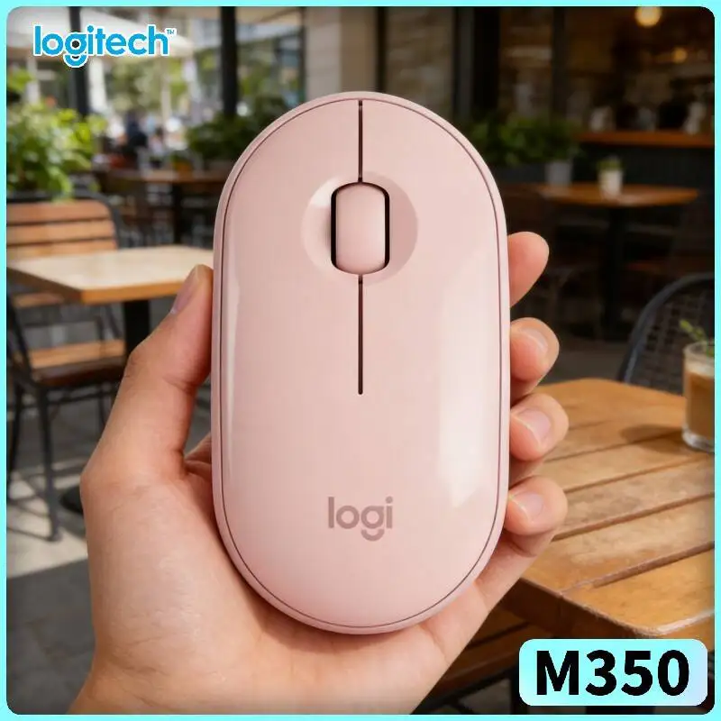 Logitech M350 Portable Travel Mouse - Thin Design, Quiet Operation, USB Storage, 18-Month Battery, PC Mac Tablet Compatible