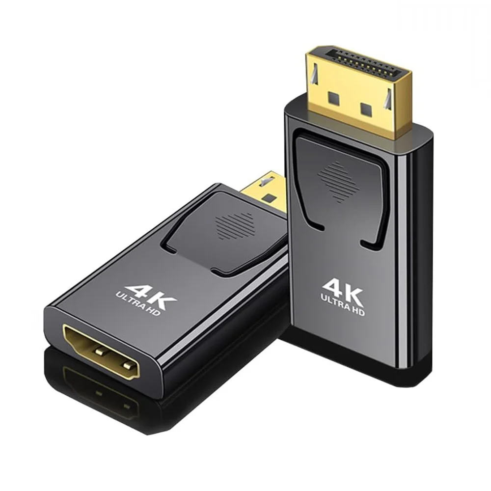 4K Display Port to HDMI-Compatible Adapter Male to Female DP to HDMI-Compatible Video Audio HD Cable for PC TV Laptop Projector