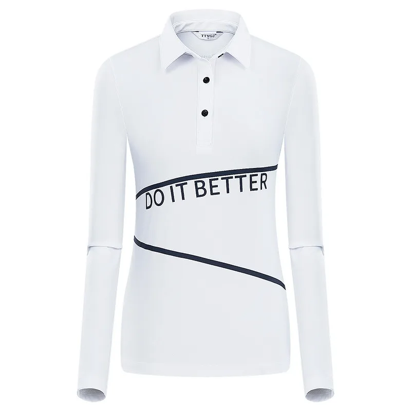

Golf Apparel Women Autumn Winter Golf Shirt Womens Long Sleeve T-shirt Letters Tennis Polo Sports Top Clothing Golf Clothes