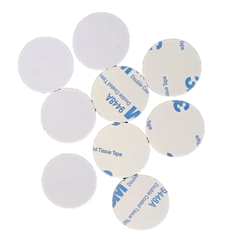 25MM RFID 액세스 제어 코인 카드 NFC 스마트 칩 태그 13.56Mhz 재기록 가능한 복사 스티커 1K S50 IC 배지 UID 블록 0 변경 키