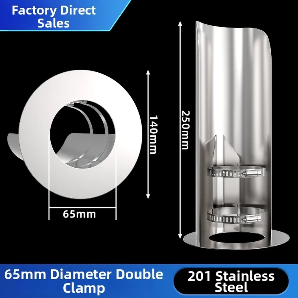 Stainless Steel For Exhaust Vent Cap with Large Diameter Rain Cap and Robust Welded Frame for Stable Outdoor Installation