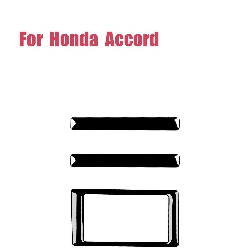 For 18-21 Accord Tenth Generation Car Interior Modification Piano Black Hazard Light Panel Decorative Sticker
