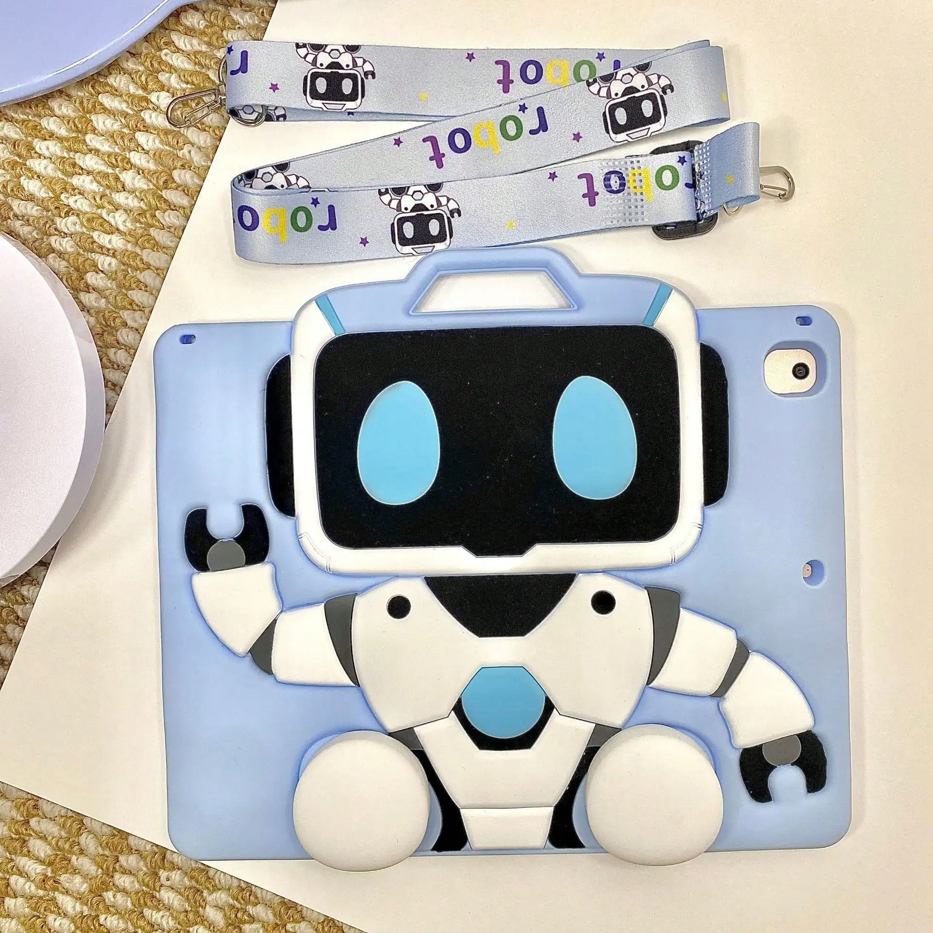 Tablet Case for iPad Pro 11 Cover M5 2026 TPU Silicone iPad Air 11 Case M4 M3 M2 iPad A16 10th 10.2 10.5 9.7 Mini Rotating Stand