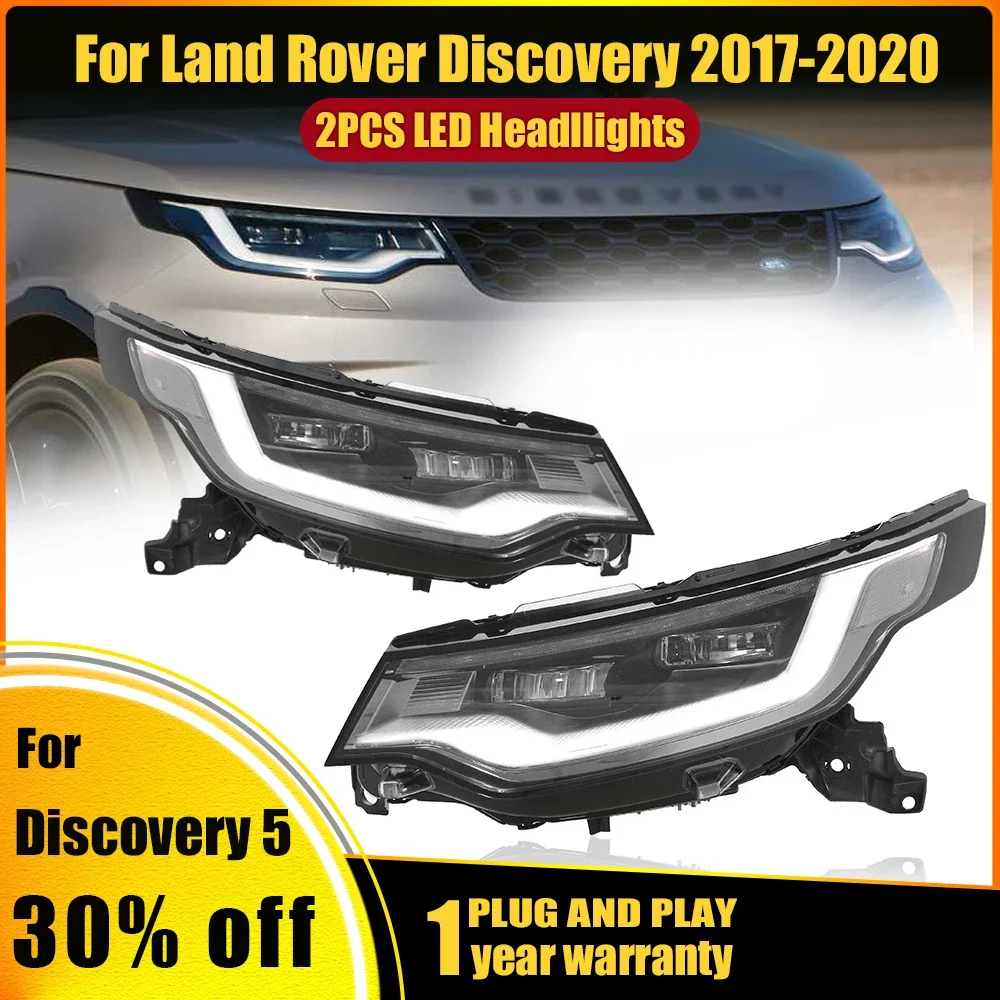 Car Accessories for Land Rover Discovery Headlights 2017-2020 LR5 Head Lights Discovery 5 DRL Turn Signal High Beam Projector