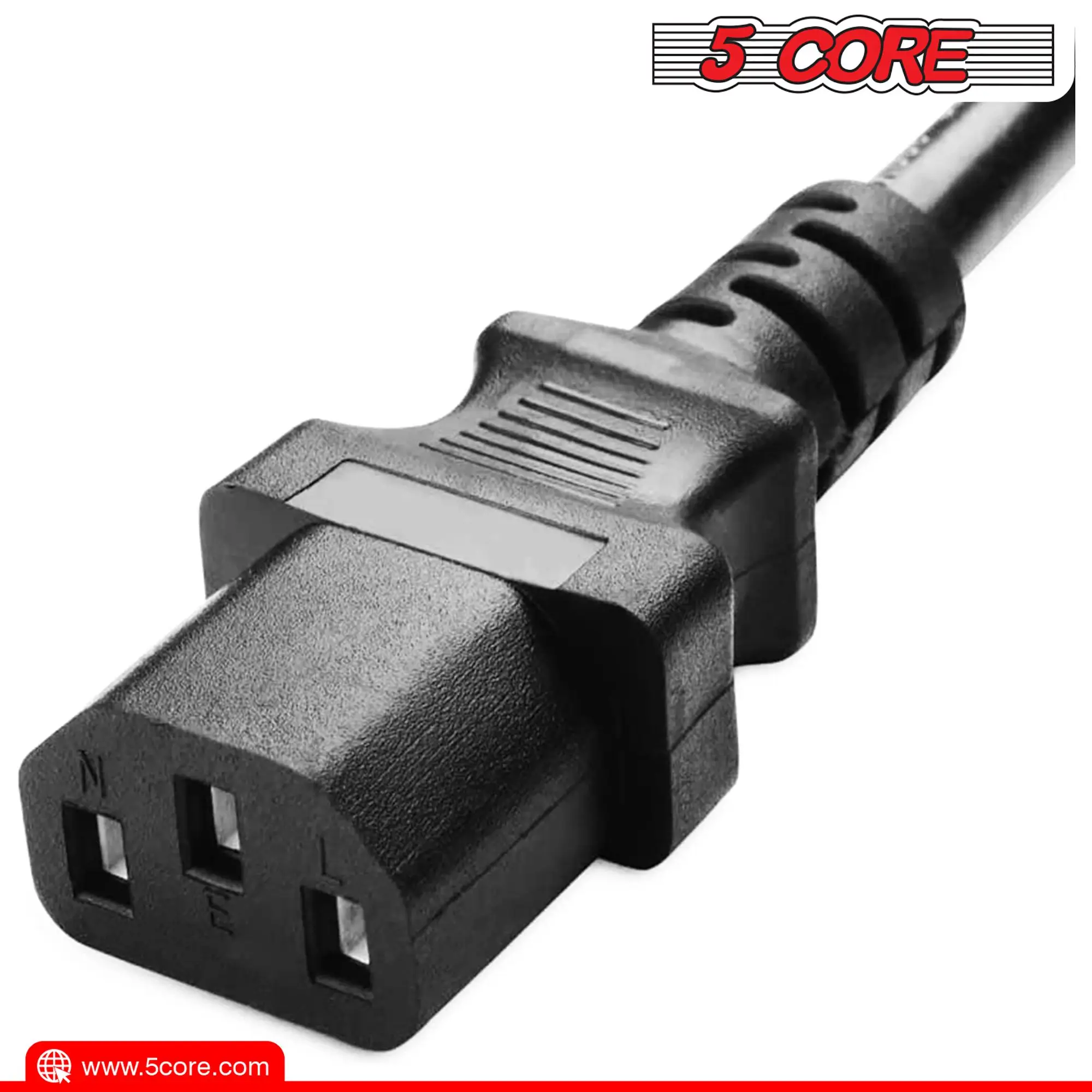 6 Feet 3 Prong Replacement AC Wall Power Cord for LCD Computer Monitor PS3 Premium Quality Copper Wire - PC 1001