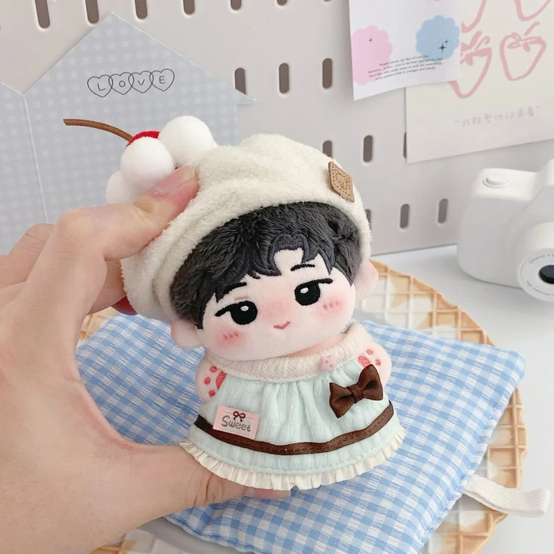 10-12cmのジョーカーベアドレスセットに適しており、属性なしの綿人形の着せ替え服、小さな新鮮な着せ替え人形の装飾です。