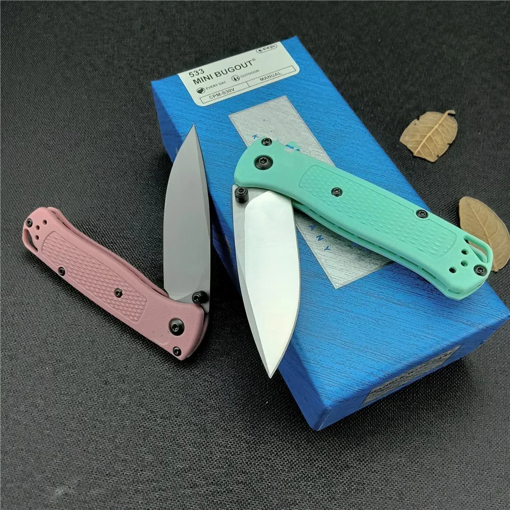 BM 533 Mini Bugout Folding Knife S30V Sharp Blade Nylon Glass Fiber Handle Outdoor Tactical Hunting Hand Tool EDC Knives