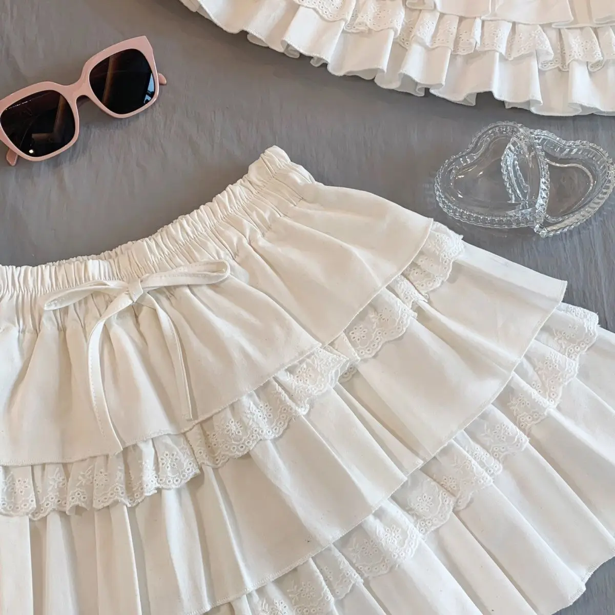 

Skirts Womens Lace-up Mesh Balloon Magic Show Stage Performance Fairy Tale School Play Princess Youth Cosplay Event Festive