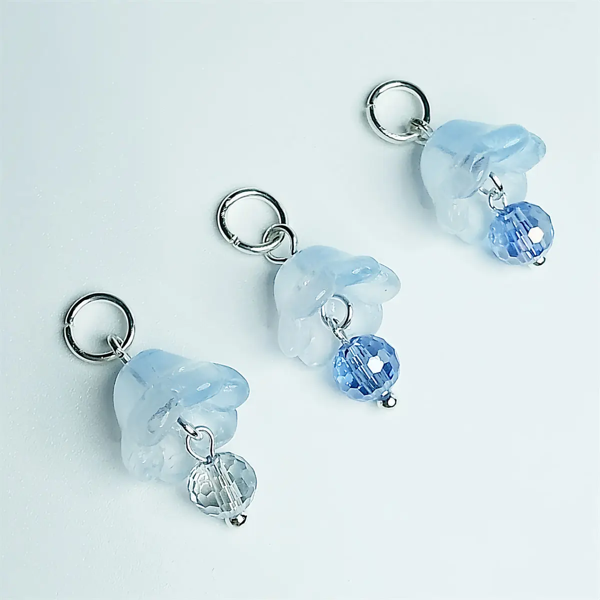 

3PCS Flower Bead Pendant Vintage DIY Supplies for Handmade Bracelet Necklace Craft Accessories Findings