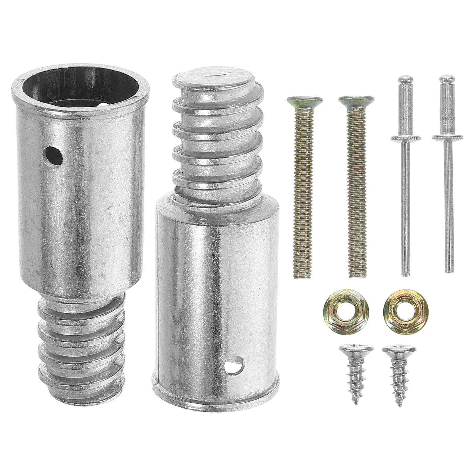 

1Set Aluminum Alloy Threaded Tips Silver 22Mm American Style for Extension Poles Push Broom Handle Repair Replacement Parts