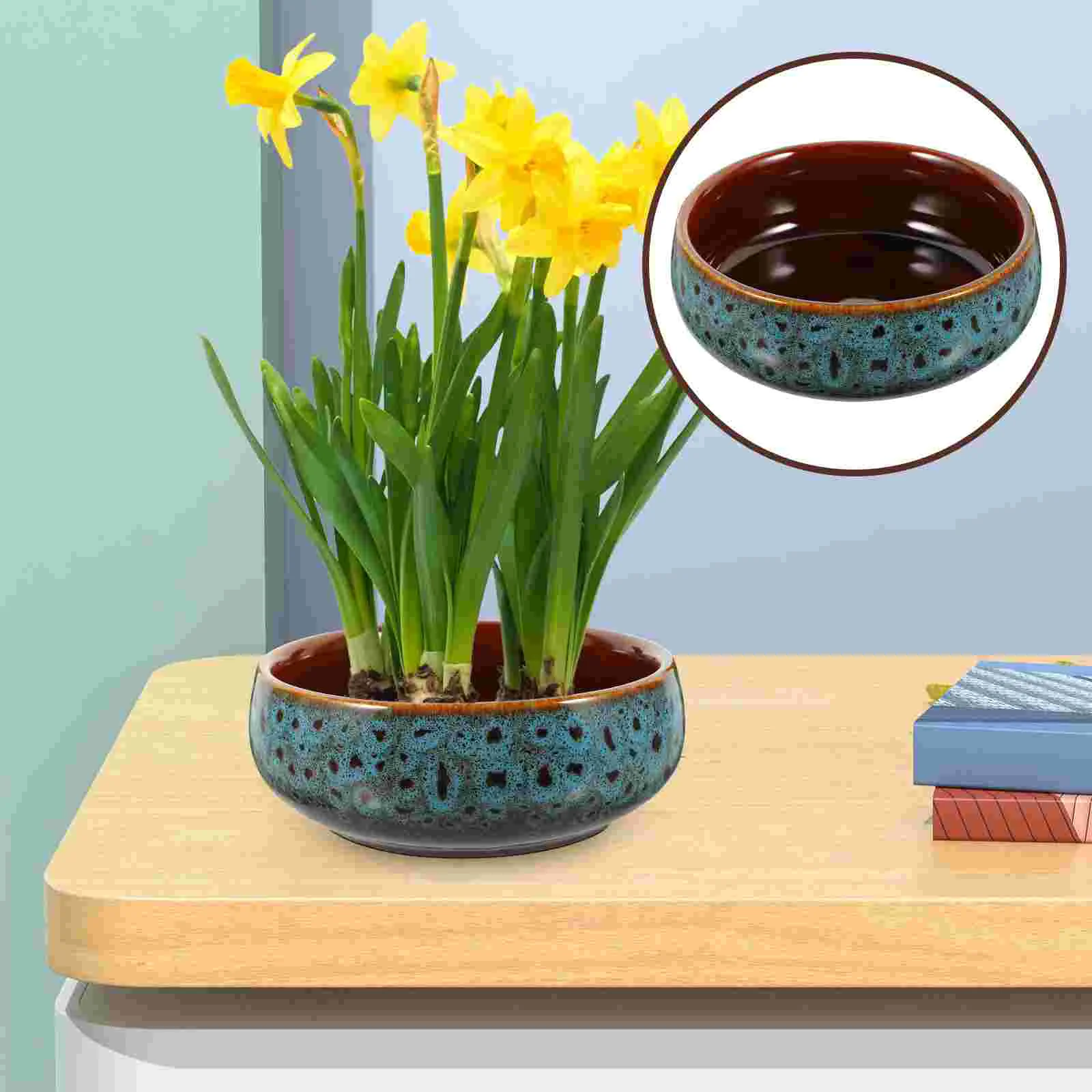 

Photo Ceramic Kiln Flowerpot Water Lily Planting Bowl Succulent Plants Large Pots