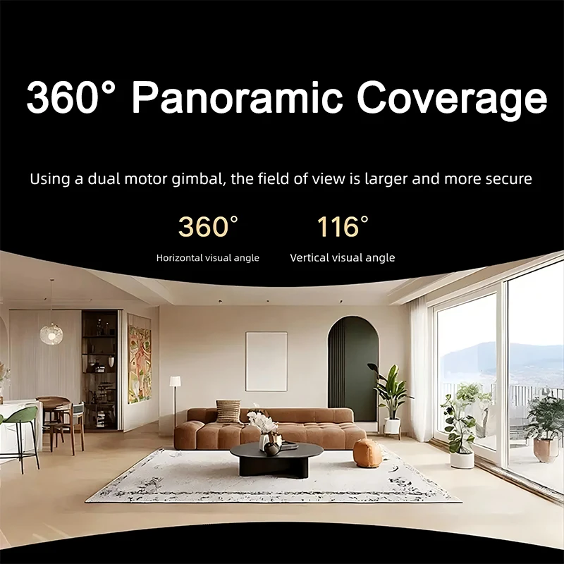 كاميرا XIAOMI الذكية الجديدة 4C، 6MP 3.5K 360 ° ، كشف الحيوانات الأليفة، صوت ثنائي الاتجاه، مراقبة أمن المنزل للأطفال، النسخة الصينية مع محول #2