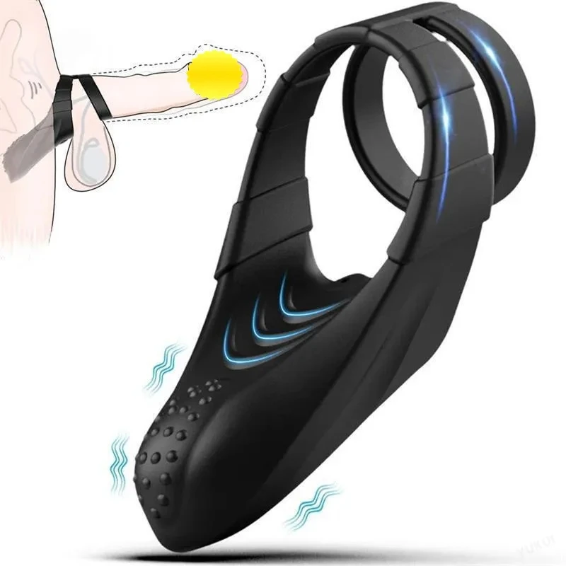 

Penis Vibrator 10 Speeds Cock Ring Delay Ejaculation Male 18 Adult Toys Strengthen Erection Sex Tool For Men Dick Enlargement