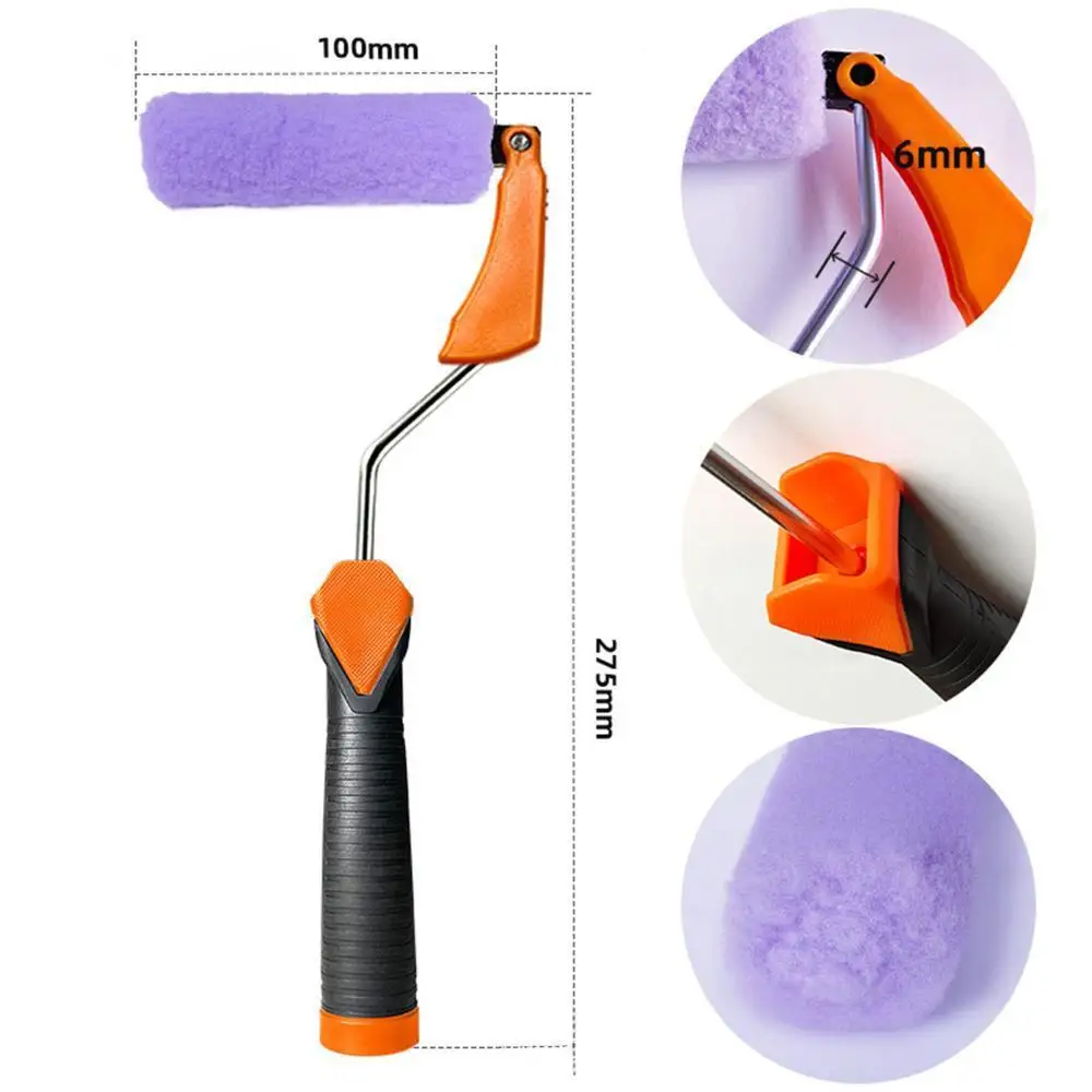 Cadre de rouleau de peinture de 4 pouces, accessoire pratique résistant à l'usure