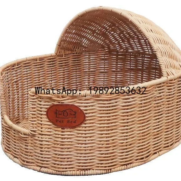 

XL Rattan Cat Nest All Seasons Semi-Open Cradle Washable Cat Bed Dog Kennel