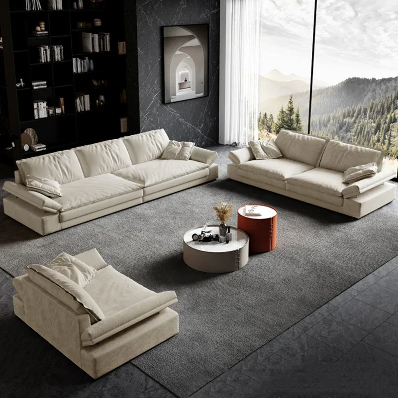 

Sectional Living Room Sofa Longue Armchair designer Relaxing Modern 3 Seater Sofa white Luxury Floor italian Home Furniture