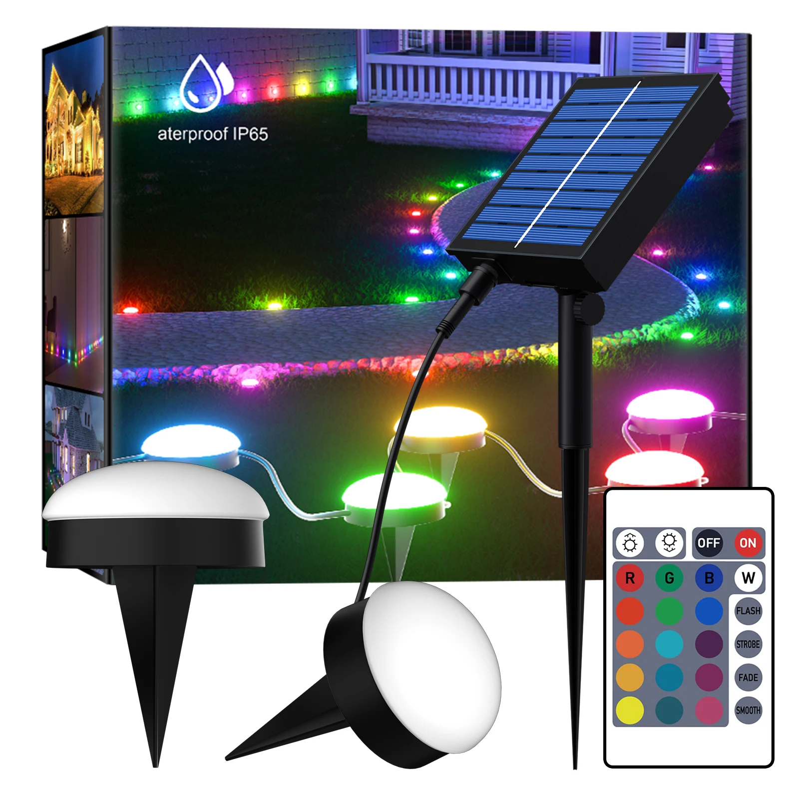 Solar Energy LED Light Strip para outdoor Eaves, LED String Light, lâmpada de gramado impermeável, iluminação decorativa para jardim, 8.5m, 15LED