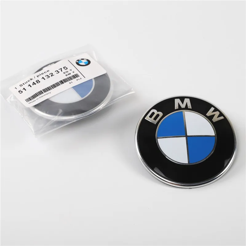 3D ABS 74mm 82mm BMW Emblem Car Front Hood Badge Rear Logo For BMW E46 E39 E90 E91 E92 E60 E87 E30 E34 E36 G20 G30 Accessories