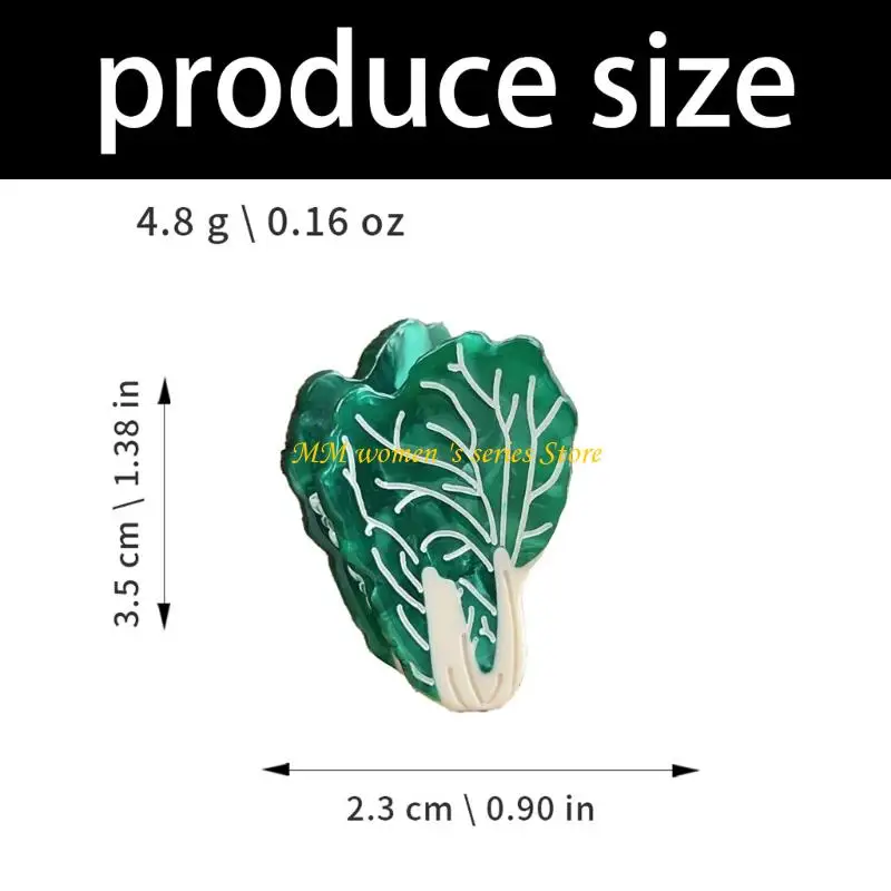 Q39C خلات دبابيس الشعر لطيف الخضار شكل مشبك شعر متعدد الأغراض للفتيات اكسسوارات الحفلات ذيل الحصان الجانب التصميم اليومي