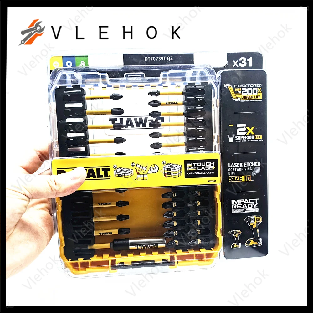 

DEWALT DT70739T FLEXTORQ Screwdriver Bit Set 31 Pcs Cordless Driver Impact Drill Bits Sets Power Tool Accessories DT70739T-QZ