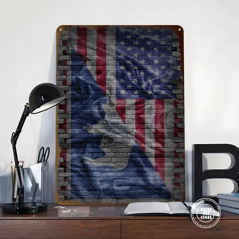 WYOMING Metal Poster Custom Wall Art Retro Vintage Tinplate Signs for Interior Accessories Modern Home Decoration Ornaments Room