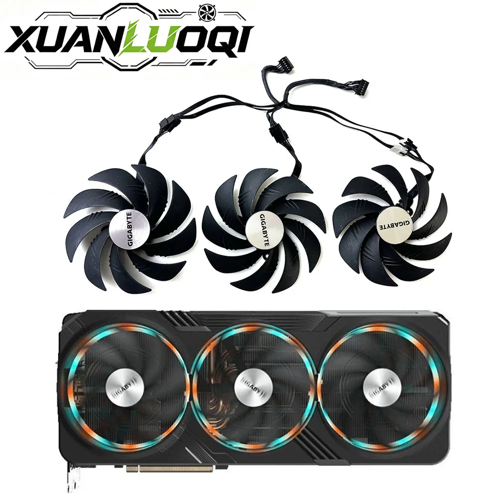 New Original Cooling Fan PLD1001020S12H 4PIN 107MM For Gigabyte RTX4060 4070 TI 4080 SUPER RTX4090 GAMING Video Card Fans