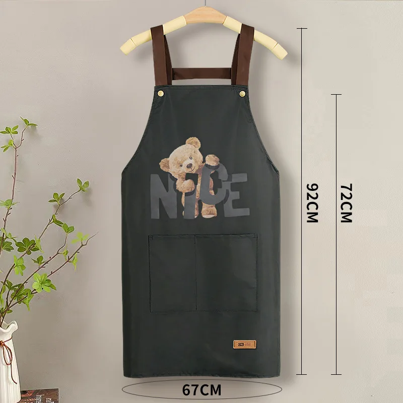 

Apron with Straps for Cooking, PVC Waterproof and Oil-Resistant Waist Apron for Restaurant, Catering, and Coffee Shop Workwear
