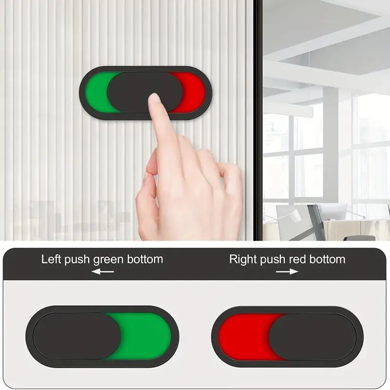 Privacy Acrylic Sliding Occupied Vacant Sign Self Adhesive Scratch Proof for Office Restroom Hospital Public Toilet