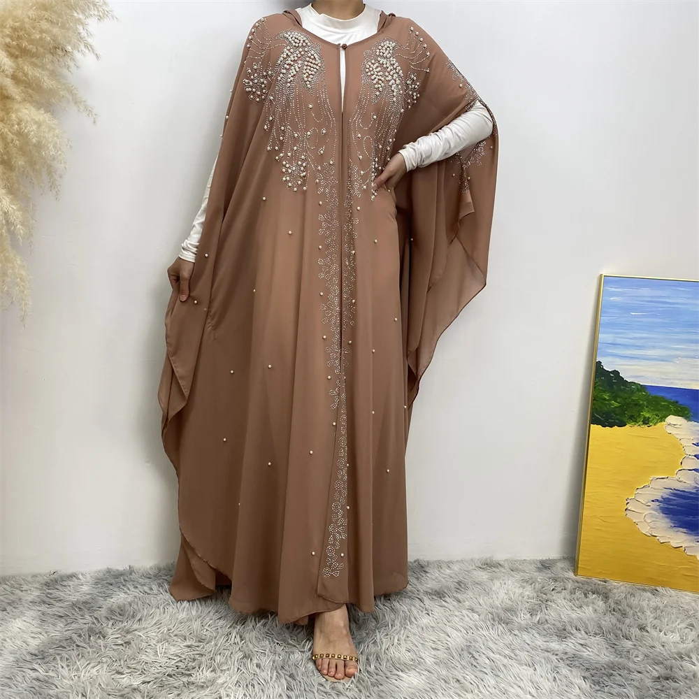 Muslim women mild kimono elegant dress Middle East Dubai hot selling hot diamond cardigan dress Turkish temperament robes