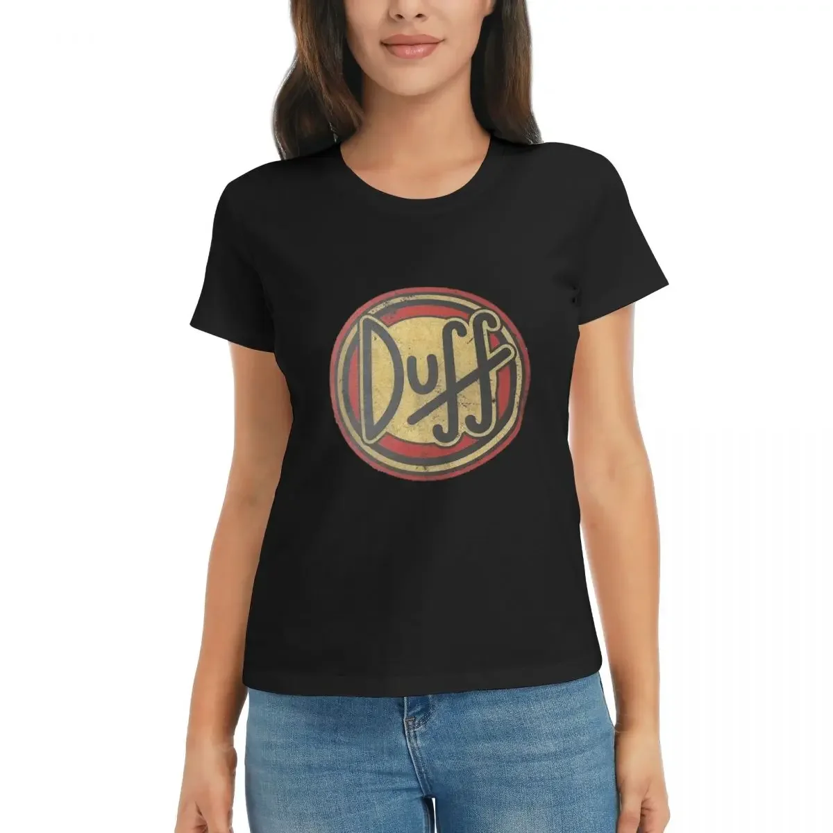 Camiseta de mujer Duff Beer, camisetas de manga corta de verano, camisetas de algodón con cuello redondo, ropa, Tops, ropa de calle