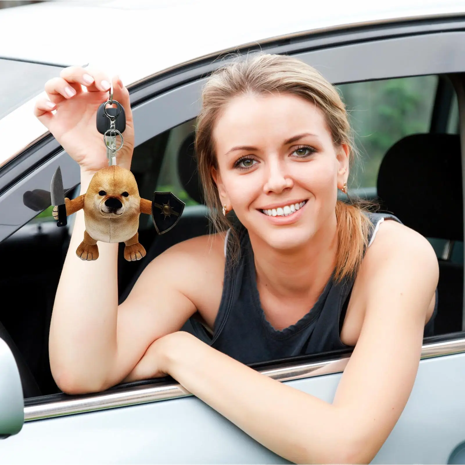 

Plush Puppy Stuffed Animal Keychain Cute Soft Collectible Doll Bag Charm Backpack Key Chain for Kids Birthday Party Favors