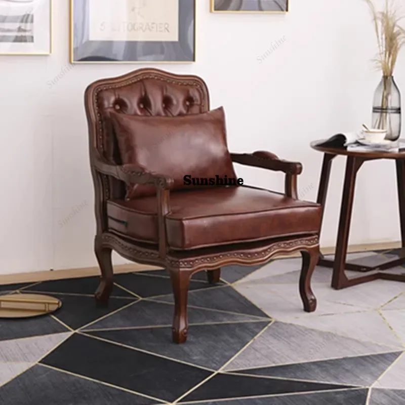 

Европейское и американское ретро-кресло из массива дерева, одноместное, для отдыха, для кофейни, для переговоров, кресло-тигр, для гостиниц и отелей типа «постель и завтрак»